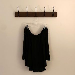 Black off-shoulder top